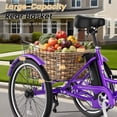 thumbnail image 5 of MOONCOOL 24"/26" Adult Electric Tricycle W/ Cover & Assembly Tools, Peak 700W 36V 10.4AH, 7 Speeds Step Through Electric Trike Motorized Three Wheel Electric Bikes w/ Large Basket for Women Men, 5 of 10