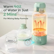 Momcozy Portable Milk Warmer for Travel – Dual Heating Modes for Breast Milk & Water, Portable Bottle Warmer, 17 Ounces
