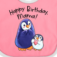 thumbnail image 4 of Inktastic Happy Birthday, Mama Cute Penguins Boys or Girls Baby Bib, 4 of 4