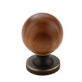 thumbnail image 4 of 2pcs Wooden & Brass Cabinet Knob Round Pull Handle Decorative Pull Smooth Surfaces Handle for Drawers & Furniture gu tong se, 4 of 4