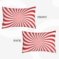 thumbnail image 4 of YFYANG Super Soft Rectangular Plush Cushion Cover (Without Pillow Insert), Red Spiral Vortex Comfort and Non-Pilling Hidden Zip Bedroom Sofa Pillowcases, 14"x20", 4 of 9