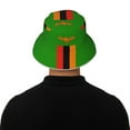 thumbnail image 6 of Unisex Flag Of Zambia Bucket Hat Fisherman Cap Reversible Travel Sunhat With Reflective Stripe, 6 of 7
