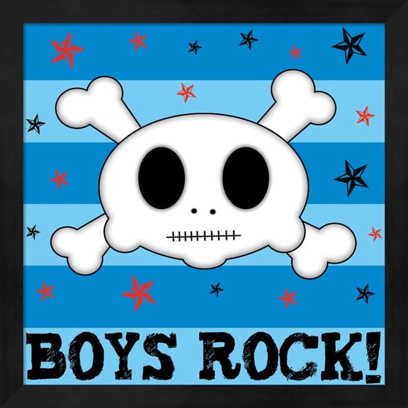 Boys Rock by Louise Carey, Framed Wall Art, 13.25W x 13.25H