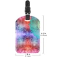 thumbnail image 6 of Square 2Pack PU Leather Mandalas Cruise Luggage Tag with Privacy Cover and Name ID Tag for Travel Handbags Backpacks Luggage Tags, 6 of 6