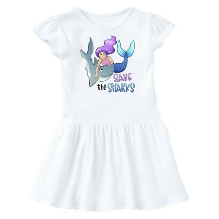 

Inktastic Save the Sharks- Mermaid Gift Toddler Girl Dress
