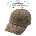 thumbnail image 3 of Byfri Leopard Print Baseball Cap Light Brown Washed Distressed Cotton 55-60cm for Men Women Outdoor, 3 of 7