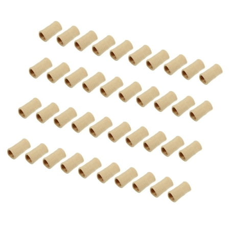 Vocoste 40pcs Breathable Finger Sleeves Thumb Braces Support Elastic Compression Protectors Beige