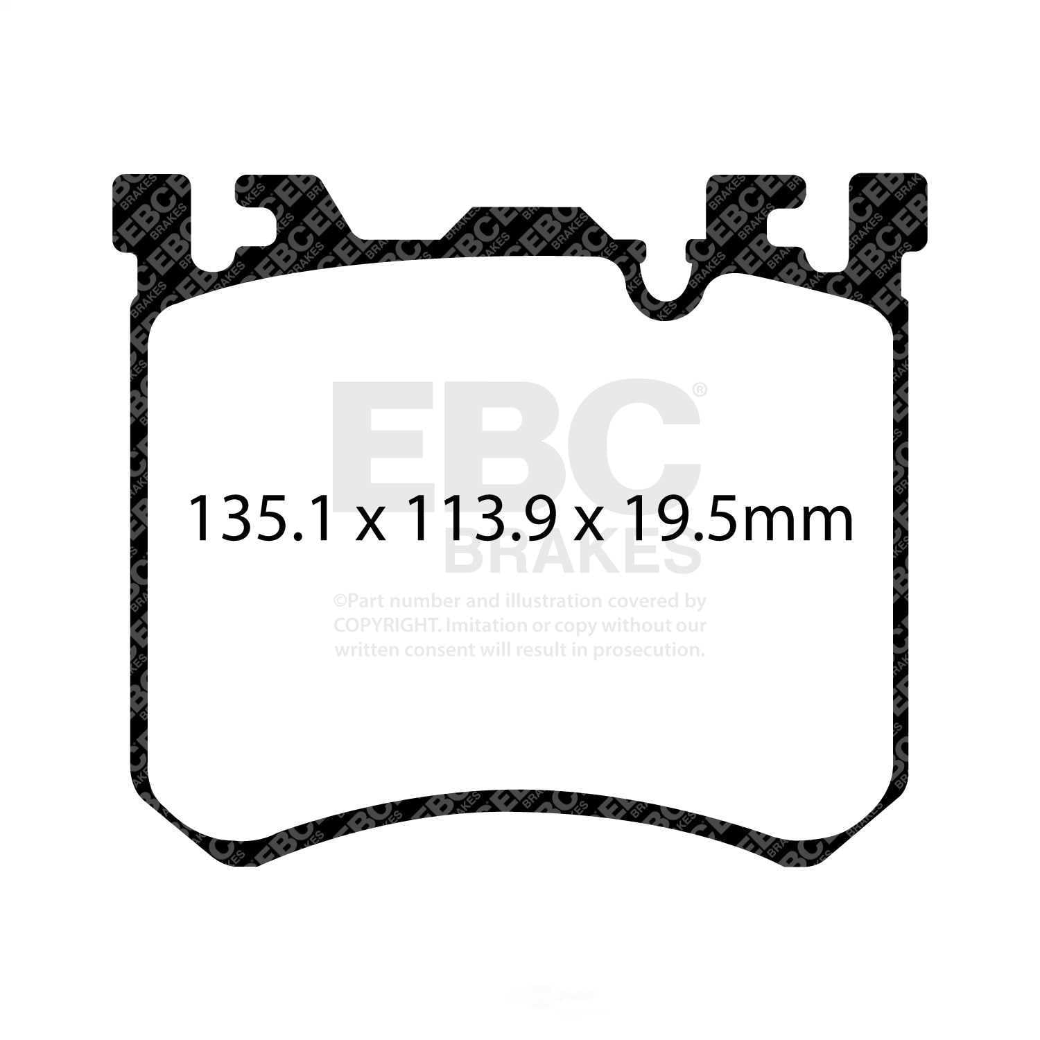 EBC Brakes Redstuff Premium Fast Street Pad For All Engine Sizes Fits select: 2010-2013 BMW X5, 2010-2014 BMW X6