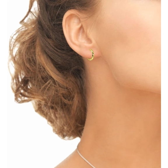 COVE Small Gold Hoop Earrings for Women, Hypoallergenic Lightweight Huggie Hoops