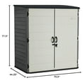 thumbnail image 3 of Suncast Extra-Large Vertical Storage Shed, All-Weather Outdoor Backyard Unit, Gray, 3 of 10