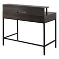 thumbnail image 7 of Pemberly Row 40-Inch Desk w/ 2 drawers and shelf hutch - Brown Wood Grain Finish, 7 of 7