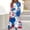 Dark Blue, variant on 250TH Anniversary Dress, Graceful Design of Red White and Blue, 4Th of July Dresses for Women, Loose Soft Women's Dresses, Independence Day Maxi Dress for Holiday Vacation Size: M