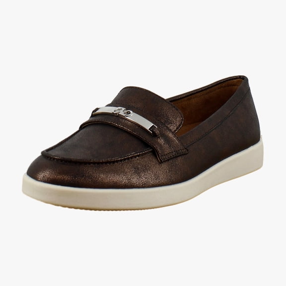 Naturalizer Isla Women's Loafers & Slip-Ons Dark Bronze Faux Leather Size 8.5 W