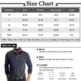 thumbnail image 3 of Men's Long Sleeve Turn Collar T-Shirt for Spring Fall Winter Fashion Top,Black,L, 3 of 4
