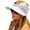 White, variant on Risckoth Women's Sun Visor Wide Brim Ruched Front Design Lightweight Outdoor Summer Hat