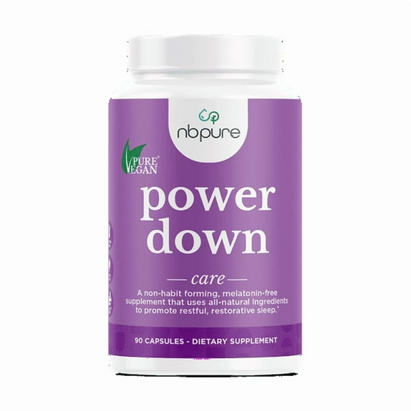 nbpure Power Down Sleep Supplement, Melatonin- Free, 90 Count