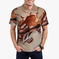 thumbnail image 1 of Balery Coffee Beans Chocolate Splash Camisa Polo de Hombre con Estampado, de Manga Corta y Tejido Medio, Camisa Tipo Golf Polo-XX-Large, 1 of 6
