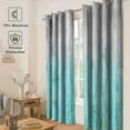 thumbnail image 4 of Wooden Blackout Curtains Blue Gradient Wood Board of Farmhouse Village Rural Lodge Nature Retro Decor for Home Bedroom Living Room Grommet Window Drapes 2 Panel Set, 52"x84", 4 of 6