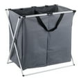 thumbnail image 2 of Laundry Sorter Hamper Organizer Washing Dirty Clothes Basket Storage Foldable Black/Dark Gray/Light Gray, 2 of 6