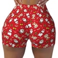 thumbnail image 2 of Fotbe Christmas Santa Cartoon Snowman A Shorts Sin Costuras – Shorts Deportivos de Cintura Alta para Mujer, Elásticos para Gimnasio, Yoga, Running o Ciclismo-X-Large, 2 of 8