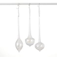 thumbnail image 4 of 11.5"H & 9"H Sullivans Large Clear Finial Christmas Ornament Set of 3, 4 of 4