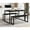 Black-2benches, variant on Dining Table Set for 4, Modern Kitchen Table and 4 Chairs for Small Spaces, Breakfast Nook, Black
