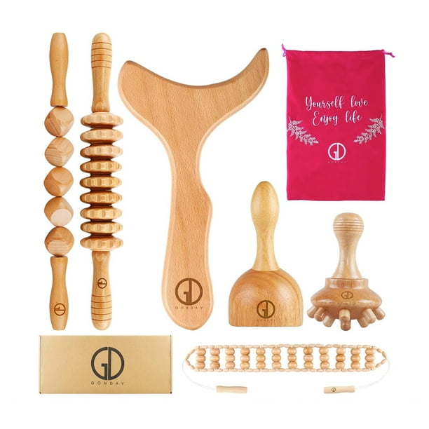 6in1 Wood Therapy Massage Tools, Maderoterapia Kit for Anticellulite