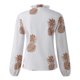 thumbnail image 5 of Puntoco Moda Mujer Cuello en V Camiseta de manga larga Estampado de verano Blusa suelta Volantes tops Puntoco Puntoco-3514, 5 of 6