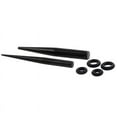 thumbnail image 3 of 36 Pieces Punk Ear Plug Taper Gauges Expander Stretcher Stretching Piercing Jewelry - Black, 3 of 6
