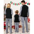 thumbnail image 3 of Family Matching Christmas Holiday Pajamas Sets, Xmas Plaid Pajama Pants Long Sleeve Print Top Pjs Sets Sleepwear Bottoms for Men Couple, White Plaid, XL, 3 of 6