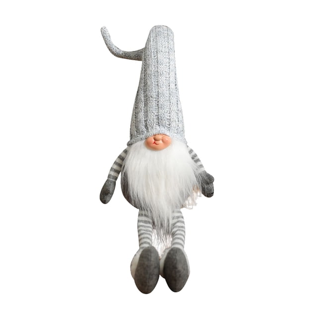 Injueey Festival de muñecas sin rostro de Navidad Atmósferas de fiesta Pelo largo Relleno Decoración de Navidad Cama Niños Adorno Kits de decoración para fiestas tipo 3