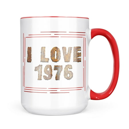 

Neonblond I Love 1976 Rusty Vintage Metal Welding Mug gift for Coffee Tea lovers