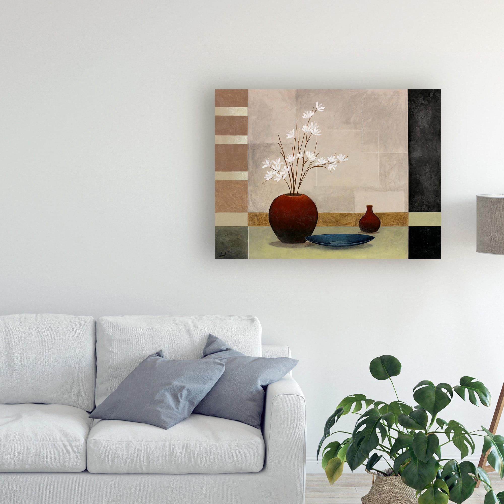 Trademark Fine Art 'Tall Branch Flowers In Red 2' Canvas Art by Pablo Esteban