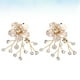 thumbnail image 3 of EeaseMX 1 par de elegantes hebillas de flores para zapatos de novia, accesorio de cristal con perla (dorado), 3 of 7
