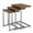 Rustic Brown, variant on Giantex Classical Nesting End Table, 3pcs Stacking Coffee Table, Living Room Night Table with Metal Frame, Space Saving, Easy Assembly, Accent Furniture, Gray