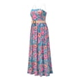 thumbnail image 3 of Kmbangi Robe d'Été Sans Manches à Imprimé Floral avec Bretelle Amovible, 3 of 10