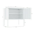 thumbnail image 3 of Ava Armoire d'Appoint Moderne 23,6 avec 2 Tablettes Ajustables, Blanc, 3 of 9