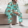thumbnail image 7 of Fotbe Octopuses Pattern Long Sleeve Pajama Set for Men,Sleepwear Set,2-piece Loungewear Set,Soft PJs Comfy Nightwear with Pockets-Medium, 7 of 7