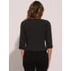 thumbnail image 3 of Allegra K Chaqueta de mezclilla sin cuello para mujer Chaquetas de mezclilla de manga 3/4 Negro S, 3 of 6