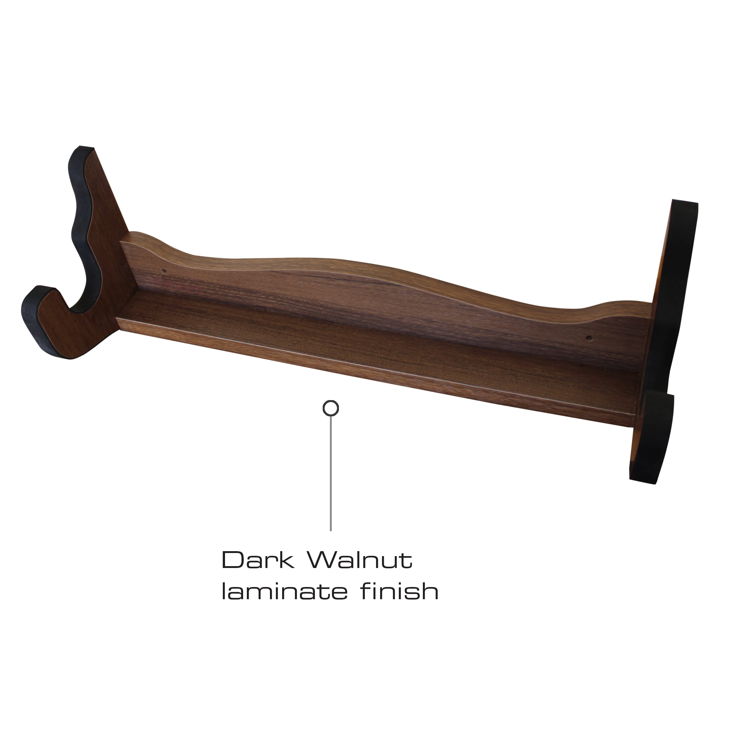 Rush Creek Creations Single Gun Wall Rack, Dark Walnut Padded Rifle or Shotgun Horizontal Display 21 x 5 x 7 in