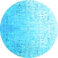 thumbnail image 1 of Ahgly Company Indoor Round Oriental Light Blue Industrial Area Rugs, 7' Round, 1 of 4