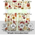 thumbnail image 6 of Fall Thanksgiving Kitchen Curtains Valances and Tiers 3 Piece Set,Gnome Pumpkin Maple Leaves Farmhouse Cute Rod Pocket Kitchen Cafe Curtain Over Sink Window for Autumn Decor 36 Inch, 6 of 6