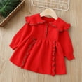 thumbnail image 7 of Esaierr Girls Knit Dress for Kids Toddler Baby Long Sleeve Fashion Newborn Casual Dress Sweater Fall Lace Dress, 7 of 7