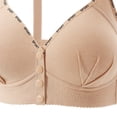 thumbnail image 5 of Pxxlle Wireless Bras for Women Front Closure Supportive Bra Comfortable Full Coverage Everyday Bralettes with Adjustable Straps 44 Beige, 5 of 5