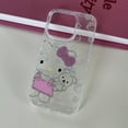thumbnail image 6 of Hello Kitty Polka Dot Phone Case For iPhone 16 12 13 14 15Pro Max Transparent Bumper Cover With Pendant, 6 of 18