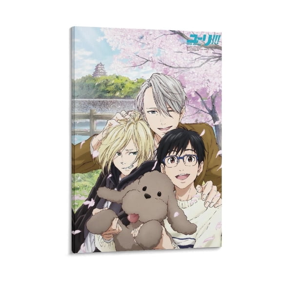 Japanese Sports Anime Television Series Yuri on Ice Poster Wall Art Picture Painting Poster Canvas Print Posters Artworks Bedroom Living Room Decor 12x18inch(30x45cm)