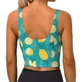 thumbnail image 2 of Yiaed Lemon Blue Print Ladies Waistcoat Women Sports Vest Vest Sports Women Sports Top Yoga Vest for women-XX-Large, 2 of 8