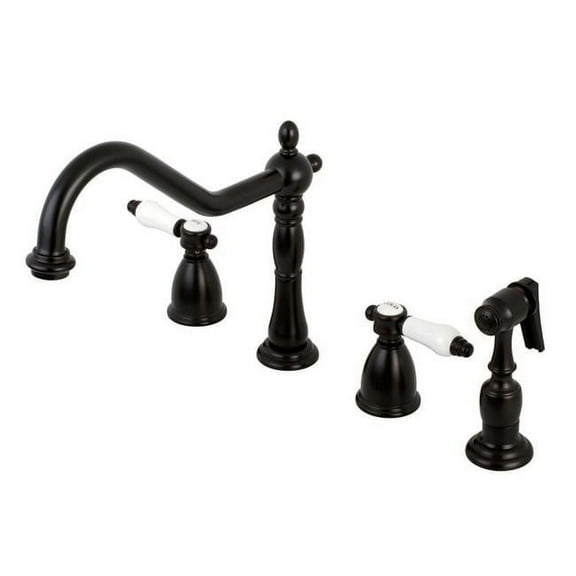 Kingston Brass Widespread Kitchen Faucets With Oil Rubbed Bronze KB1795BPLBS