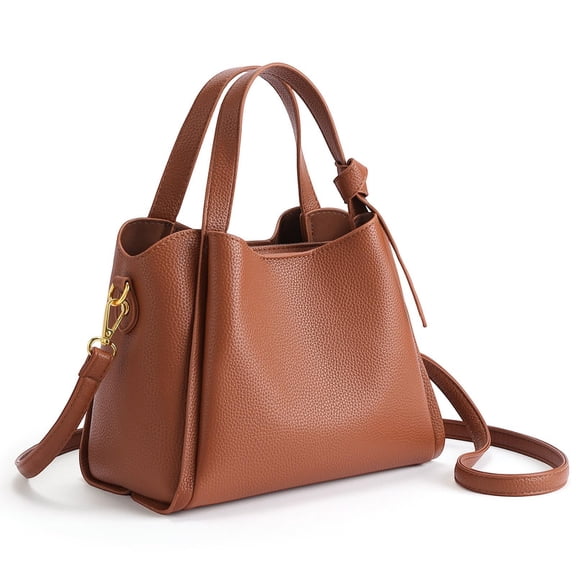 FALAN MULE Women’s Tote Bag Leather Crossbody Handbag Top Handle Satchel Purse with Adjustable Strap, Multi-Compartment Shoulder Bag