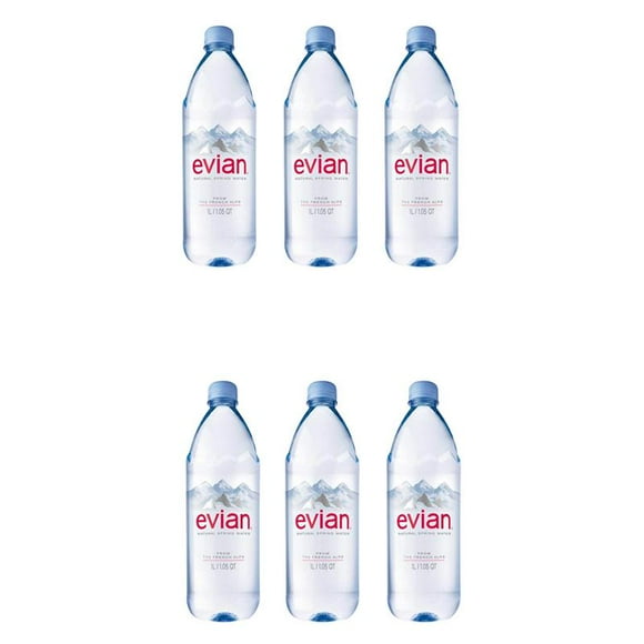 Evian Spring Water - 1L (Pack of 6)